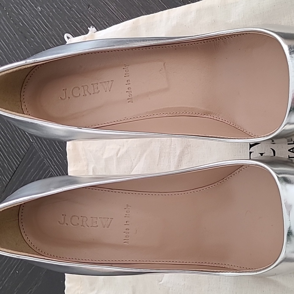 NWOT Vintage J. Crew Everly Mirror Metallic Pumps - Picture 7 of 8